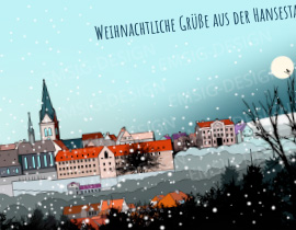 Warburger Weihnachtskarte der Kollektion5 by Emsig-Design
